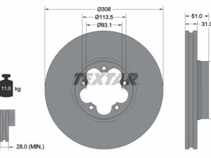 Disc frana TEXTAR 92274303 – FORD | AutoRival