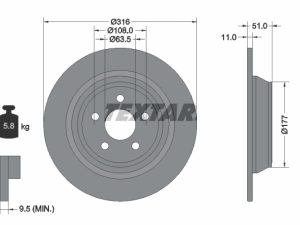 Disc frana TEXTAR 92291903 – FORD | AutoRival