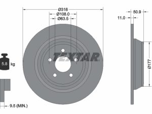 Disc frana TEXTAR 92292503 – FORD | AutoRival