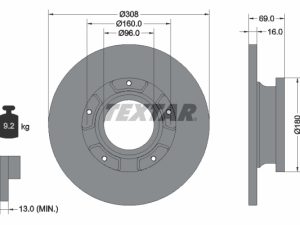 Disc frana TEXTAR 92292603 – FORD | AutoRival