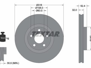 Disc frana TEXTAR 92293605 – FORD | AutoRival