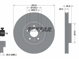 Disc frana TEXTAR 92309603 – FORD | AutoRival