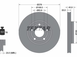 Disc frana TEXTAR 92327503 – FORD | AutoRival