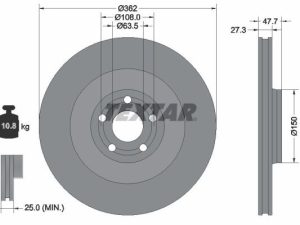 Disc frana TEXTAR 92350805 – FORD | AutoRival