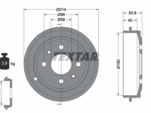 Tambur frana TEXTAR 94014800 – FORD | AutoRival
