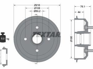 Tambur frana TEXTAR 94018500 – FORD | AutoRival