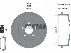 Tambur frana TEXTAR 94024400 – FORD | AutoRival