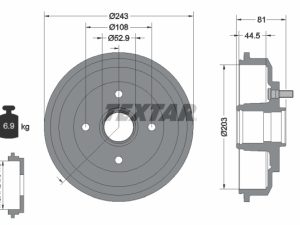 Tambur frana TEXTAR 94026700 – FORD | AutoRival