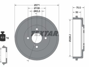 Tambur frana TEXTAR 94045600 – FORD | AutoRival