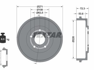 Tambur frana TEXTAR 94049900 – FORD | AutoRival