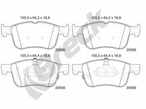 Set placute frana BRECK 20556 00 701 00 – FORD | AutoRival