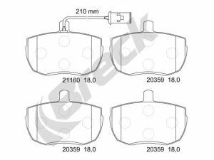 Set placute frana BRECK 21160 00 701 10 – FORD | AutoRival