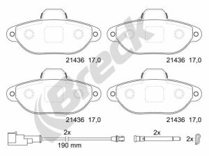 Set placute frana BRECK 21436 00 702 10 – FORD | AutoRival