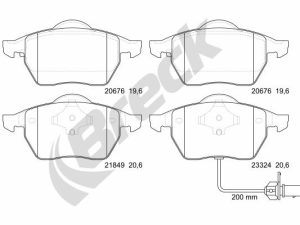 Set placute frana BRECK 21849 00 701 10 – FORD | AutoRival