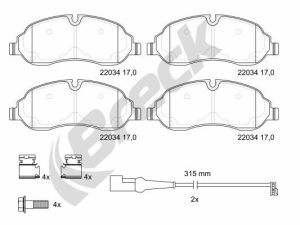 Set placute frana BRECK 22034 00 653 00 – FORD | AutoRival