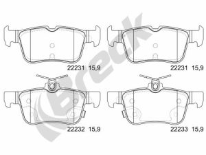 Set placute frana BRECK 22231 00 702 00 – FORD | AutoRival