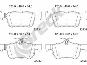 Set placute frana BRECK 22231 00 702 10 – FORD | AutoRival