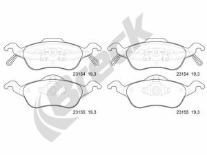 Set placute frana BRECK 23154 00 702 00 – FORD | AutoRival