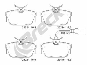 Set placute frana BRECK 23224 00 702 10 – FORD | AutoRival