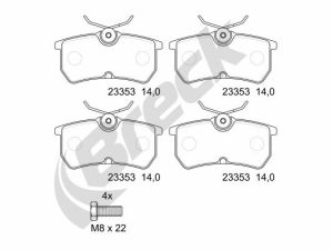Set placute frana BRECK 23353 00 704 00 – FORD | AutoRival