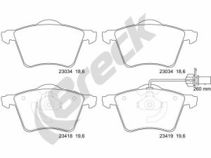Set placute frana BRECK 23418 00 703 10 – FORD | AutoRival
