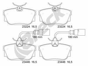 Set placute frana BRECK 23446 00 702 10 – FORD | AutoRival