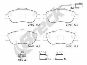 Set placute frana BRECK 24072 00 702 10 – FORD | AutoRival