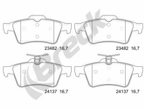 Set placute frana BRECK 24137 00 702 00 – FORD | AutoRival
