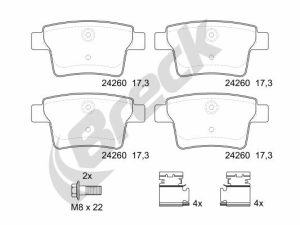 Set placute frana BRECK 24260 00 704 00 – FORD | AutoRival