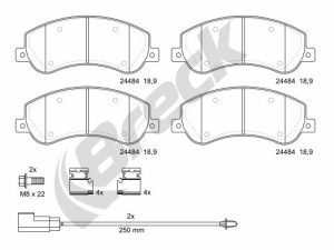 Set placute frana BRECK 24484 00 703 10 – FORD | AutoRival