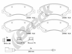 Set placute frana BRECK 24485 00 703 10 – FORD | AutoRival