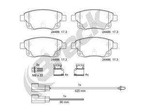 Set placute frana BRECK 24486 00 702 10 – FORD | AutoRival