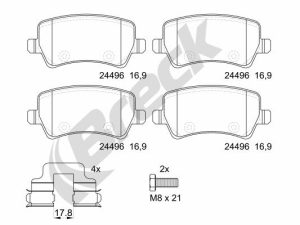 Set placute frana BRECK 24496 00 702 00 – FORD | AutoRival