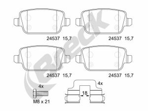 Set placute frana BRECK 24537 00 702 00 – FORD | AutoRival