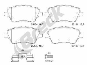 Set placute frana BRECK 25134 00 701 00 – FORD | AutoRival
