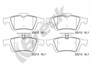 Set placute frana BRECK 25212 00 702 00 – FORD | AutoRival