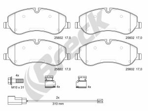 Set placute frana BRECK 25602 00 703 00 – FORD | AutoRival