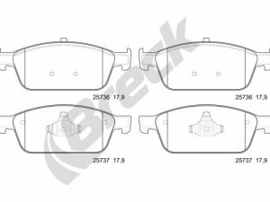 Set placute frana BRECK 25736 00 701 00 – FORD | AutoRival