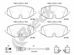 Set placute frana BRECK 26169 00 701 00 – FORD | AutoRival