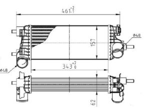 Intercooler compresor MTR 13054666