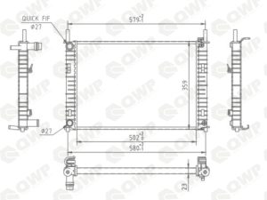 Radiator racire motor QWP WRA136 – FORD | AutoRival