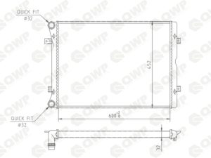 Radiator racire motor QWP WRA210 – FORD | AutoRival