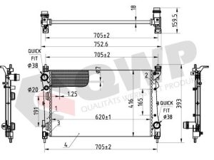 Radiator racire motor QWP WRA486 – FORD | AutoRival