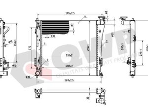 Radiator racire motor QWP WRA488 – imagine produs