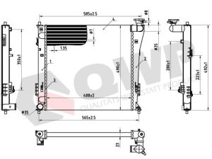 Radiator racire motor QWP WRA489 – imagine produs