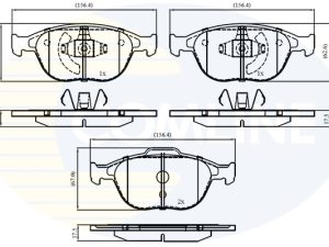 Set placute frana COMLINE CBP01150 – FORD | AutoRival