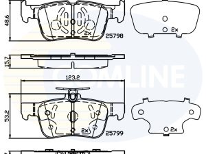 Set placute frana COMLINE CBP02243 – FORD | AutoRival