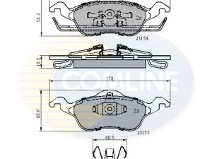 Set placute frana COMLINE CBP0490 – FORD | AutoRival