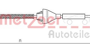 Cablu frana de parcare METZGER 10.5365 – FORD | AutoRival