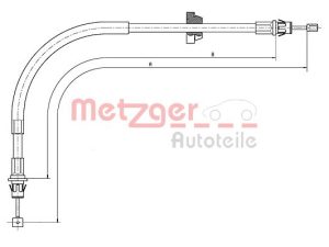 Cablu frana de parcare METZGER 11.5571 – FORD | AutoRival